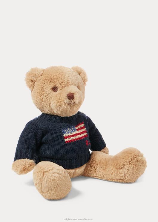 pequeño jersey con bandera osito de polo bebé cazador de la marina Ralph Lauren 2XR2V8104