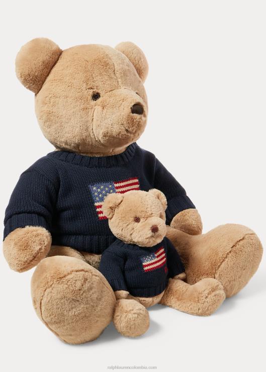 pequeño jersey con bandera osito de polo bebé cazador de la marina Ralph Lauren 2XR2V8104