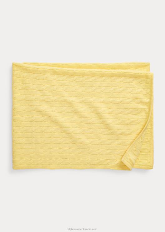 manta de cachemira bebé beekman amarillo Ralph Lauren 2XR2V8077