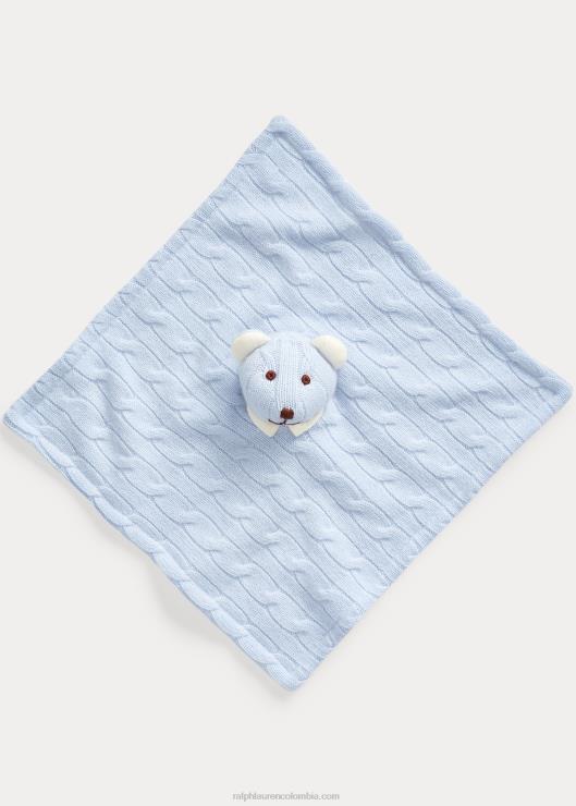 manta lovey de oso de cachemira bebé azul perla Ralph Lauren 2XR2V8094