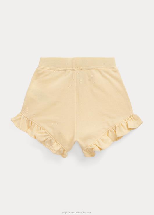 shorts de malla de algodón con volantes bebé maíz amarillo Ralph Lauren 2XR2V7912