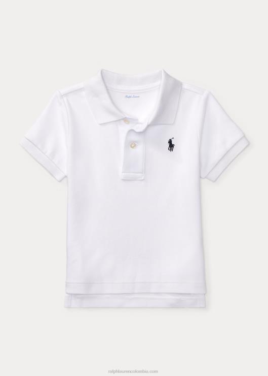 polo de algodón suave bebé blanco Ralph Lauren 2XR2V7890