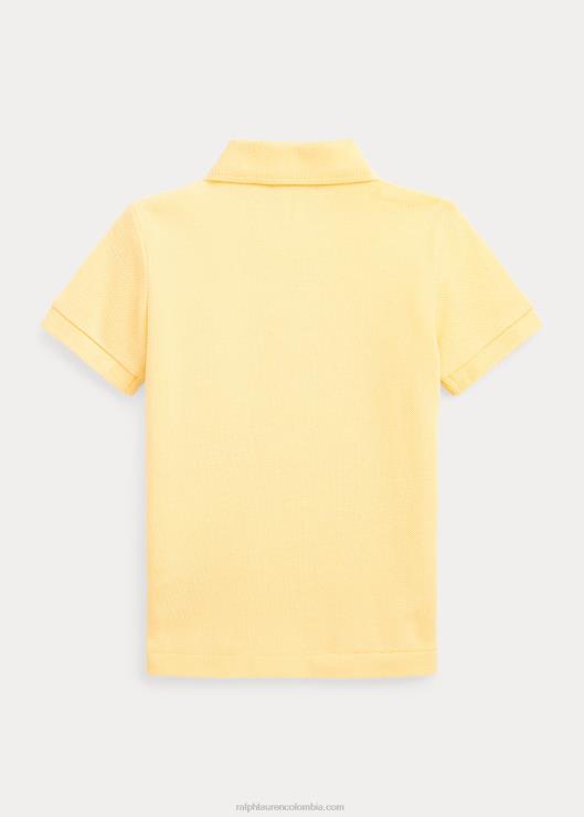 polo de malla de algodón bebé maíz amarillo Ralph Lauren 2XR2V8281