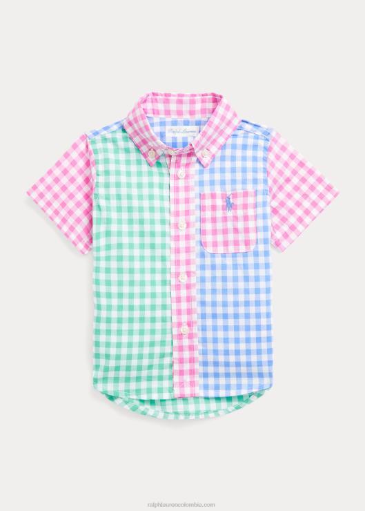 camisa divertida de popelina de manga corta bebé camiseta divertida Ralph Lauren 2XR2V8277