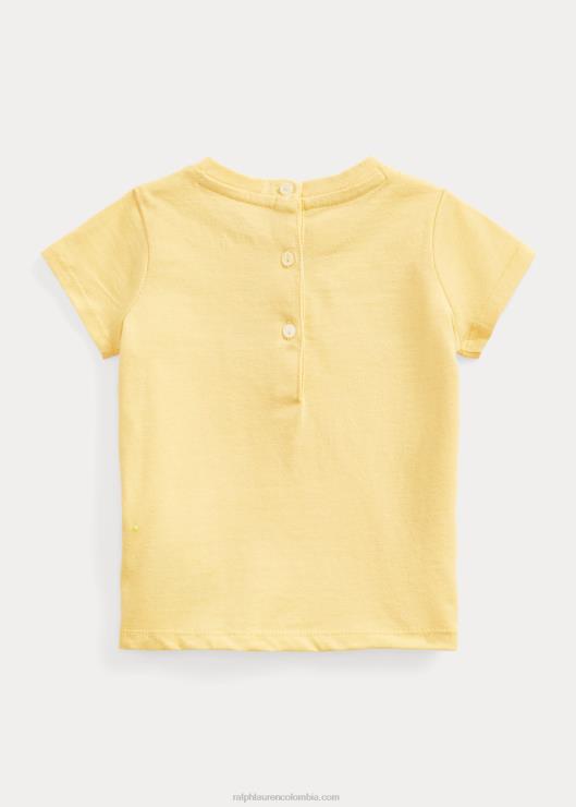 playera de jersey de algodón con logo bebé maíz amarillo Ralph Lauren 2XR2V8262