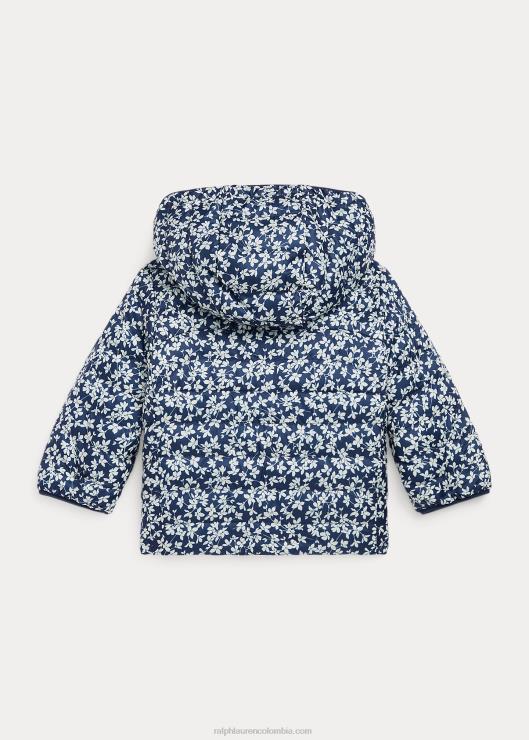 chaqueta impermeable reversible floral bebé leche floral-hierba Ralph Lauren 2XR2V8015
