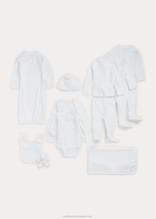 Set de regalo de 11 piezas de algodón bebé multi blanco Ralph Lauren 2XR2V7813