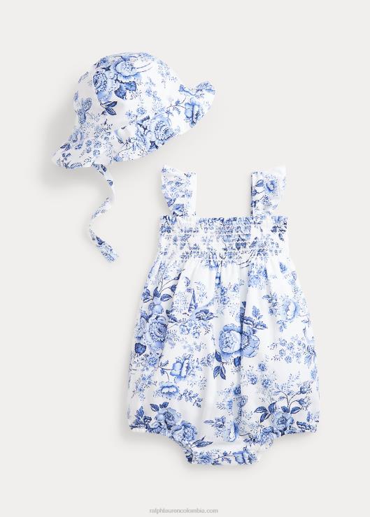 conjunto de gorro y short de lino y algodón floral bebéRalph Lauren 2XR2V7811