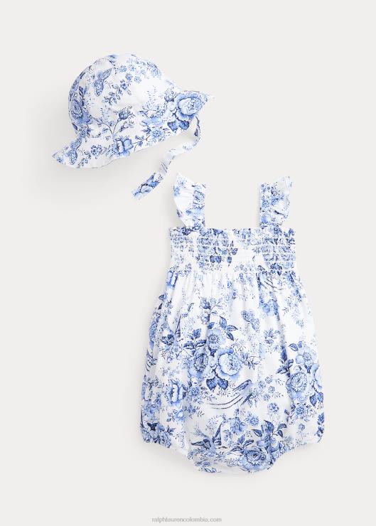 conjunto de gorro y short de lino y algodón floral bebéRalph Lauren 2XR2V7811