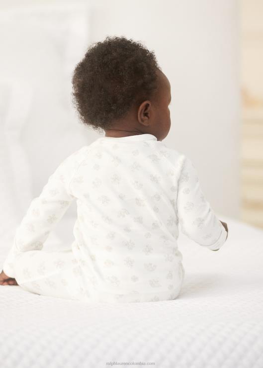 conjunto de top y pantalón de algodón con estampado de osos bebé gris multi Ralph Lauren 2XR2V7797