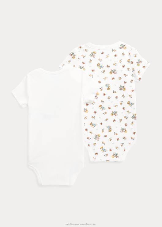 pack de 2 body de algodón con osito de polo bebé niño oso de jardín Ralph Lauren 2XR2V7699