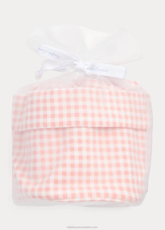 set de regalo de 4 piezas de interlock de algodón bebé guinga rosa Ralph Lauren 2XR2V7820