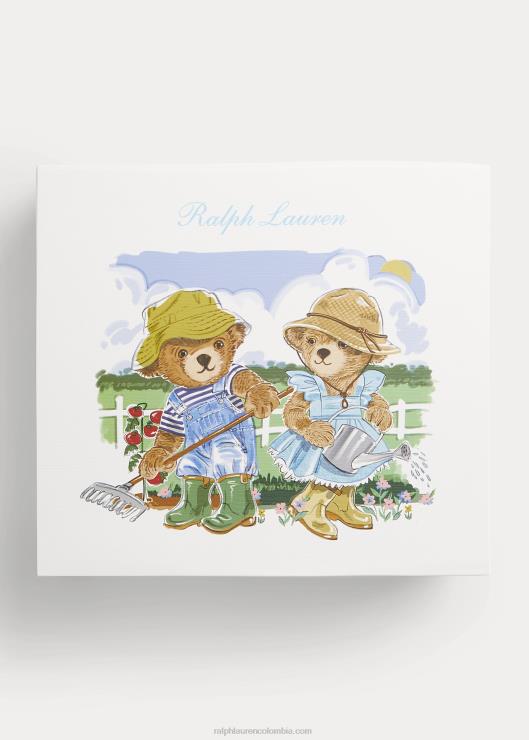 set de regalo de 5 piezas de algodón con osito de polo bebé niño oso de jardín Ralph Lauren 2XR2V7829