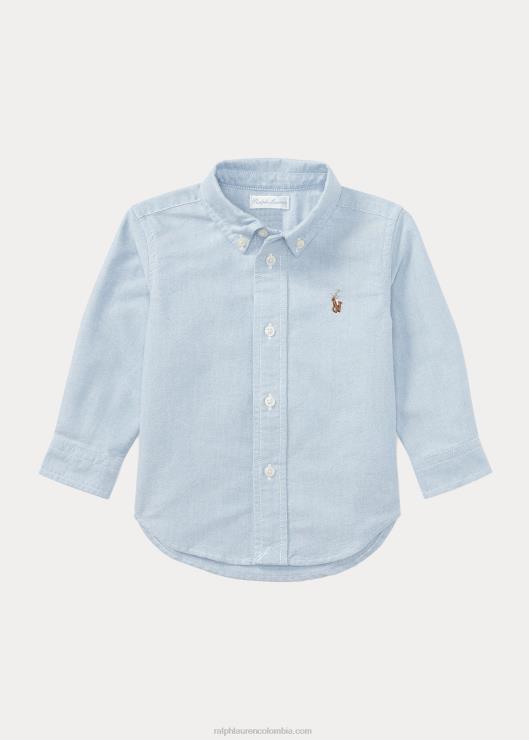 la icónica camisa oxford bebé azul Ralph Lauren 2XR2V7889