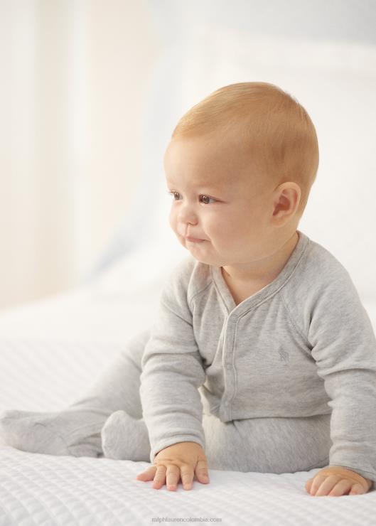 overol con pie de interlock de algodón bebé brezo de cuarzo Ralph Lauren 2XR2V10013