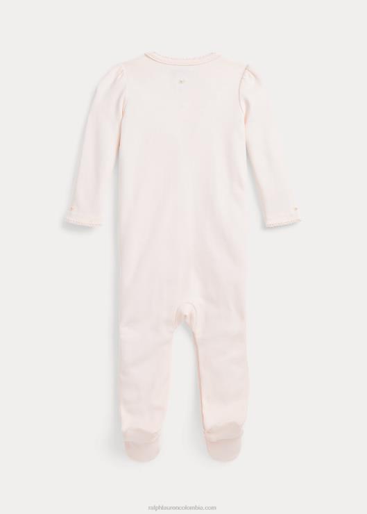 overol de algodón orgánico floral bebé rosa delicado Ralph Lauren 2XR2V7750