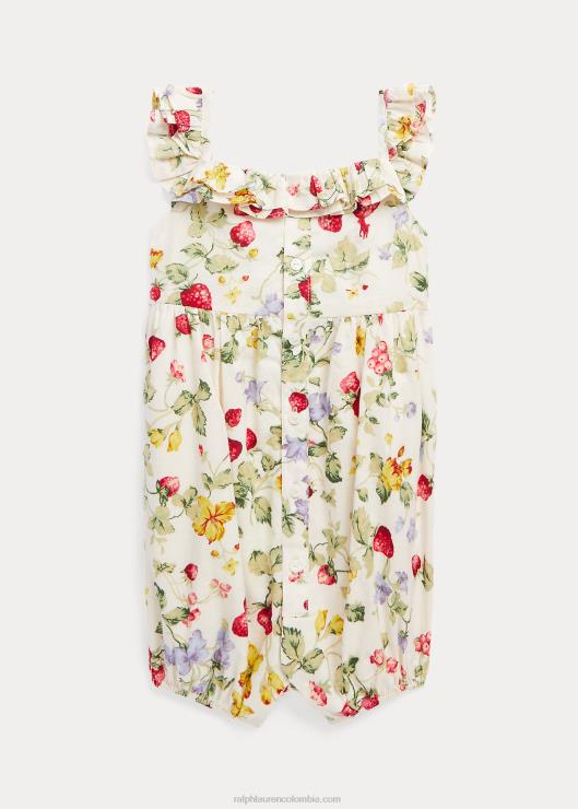short de batista de algodón floral bebé fresa floral Ralph Lauren 2XR2V7674