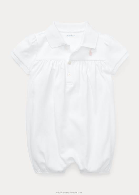 short de burbujas interlock bebé blanco Ralph Lauren 2XR2V7670