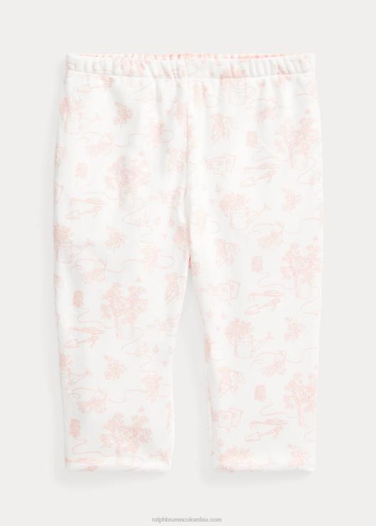 pantalón interlock reversible de algodón vichy bebé guinga rosa/toile de jardín Ralph Lauren 2XR2V7972