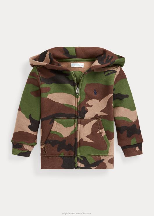 sudadera con capucha y cremallera completa bebé camuflaje excedente Ralph Lauren 2XR2V7980