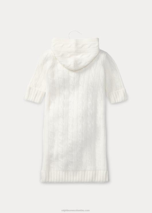 banderín de punto de ochos de cachemir bebé blanco cálido Ralph Lauren 2XR2V7755