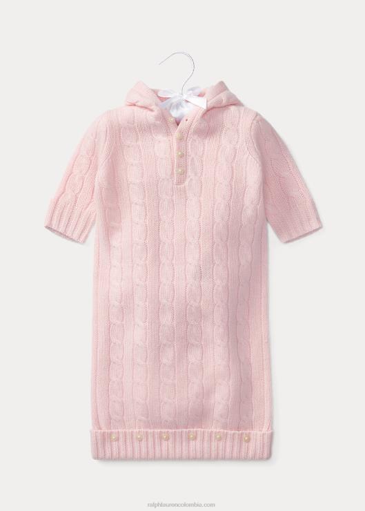 banderín de punto de ochos de cachemir bebé rosa de la mañana Ralph Lauren 2XR2V7757