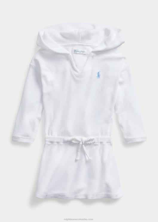 pareo de rizo con capucha bebé blanco Ralph Lauren 2XR2V7956