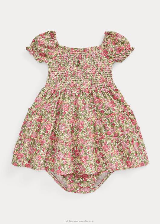 bombacho y vestido de jersey fruncido floral bebé floral Ralph Lauren 2XR2V7861
