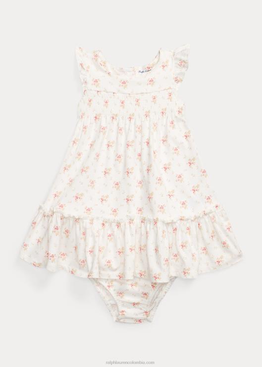 bombacho y vestido de punto de algodón floral bebé etta floral Ralph Lauren 2XR2V10033