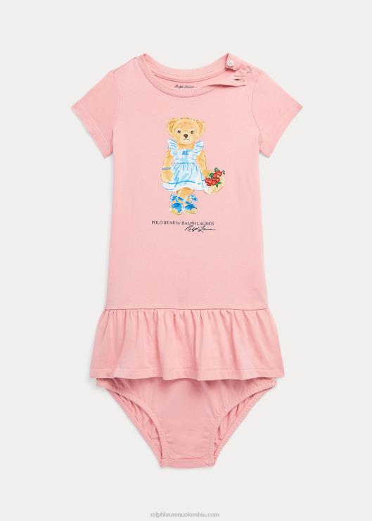 polo bear jersey camiseta vestido y pololo bebé rosa adirondack Ralph Lauren 2XR2V7854