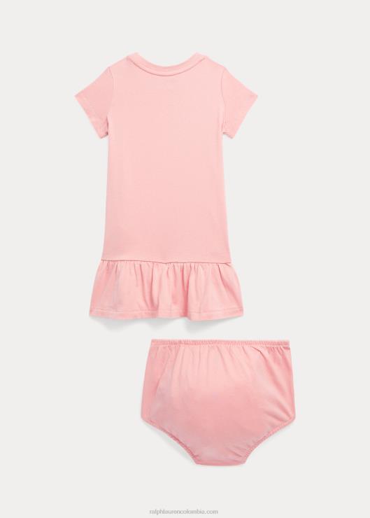 polo bear jersey camiseta vestido y pololo bebé rosa adirondack Ralph Lauren 2XR2V7854