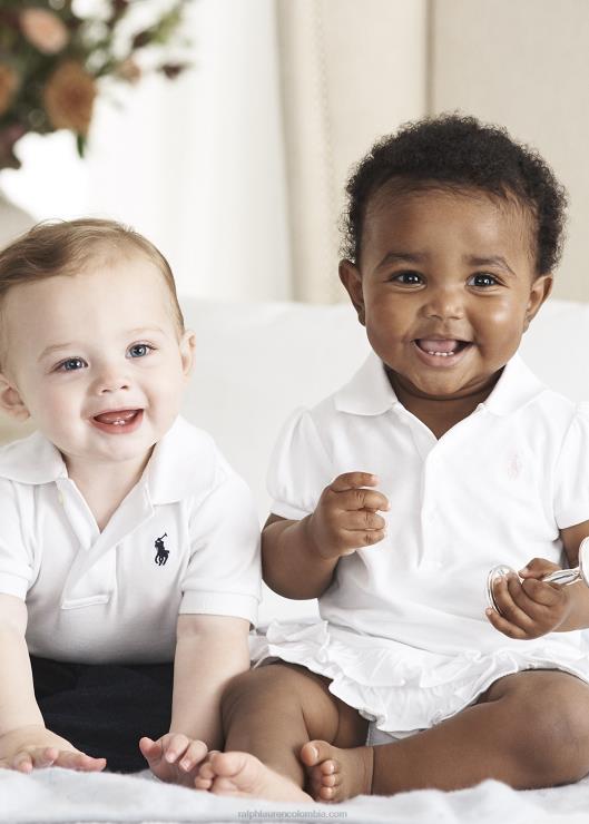 polo con volantes y bombacho bebé blanco Ralph Lauren 2XR2V7843