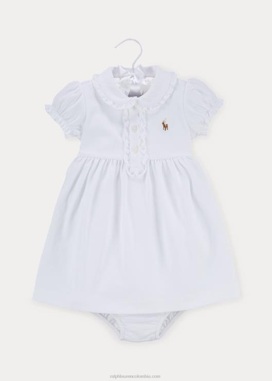 polo con volantes y bombacho bebé blanco Ralph Lauren 2XR2V7864