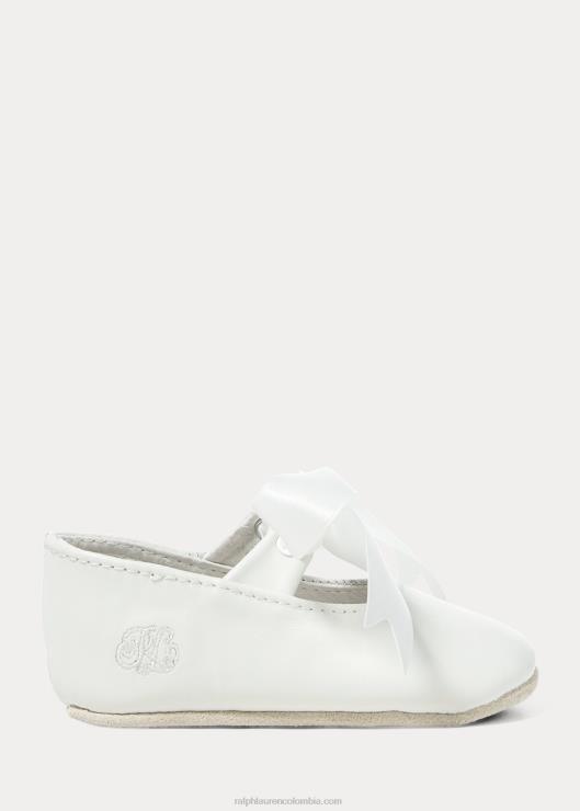merceditas de piel briley bebé blanco Ralph Lauren 2XR2V8128