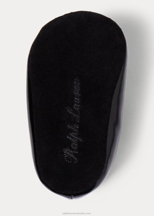 zapatilla briley de charol bebé negro Ralph Lauren 2XR2V8136