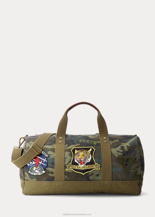 bolsa de lona con parche de tigre hombres camuflaje Ralph Lauren 2XR2V8766