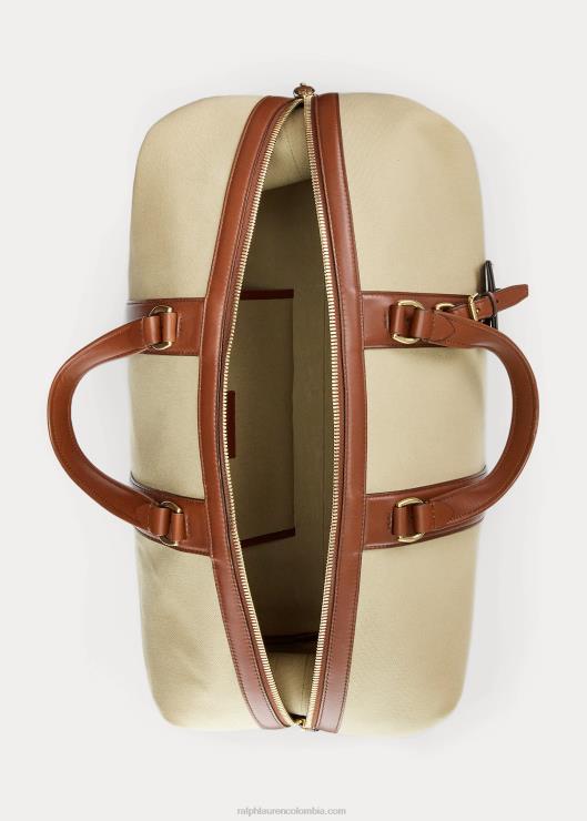 bolsa de lona con ribete de piel de becerro Welington hombresRalph Lauren 2XR2V8962