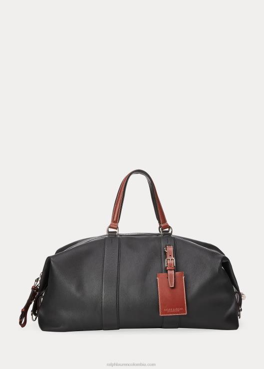 bolsa de lona darwin de piel de becerro hombres negro Ralph Lauren 2XR2V9023