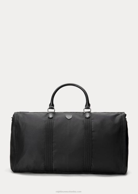bolsa de viaje híbrida con detalles de cuero hombres negro Ralph Lauren 2XR2V2418