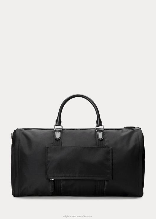 bolsa de viaje híbrida con detalles de cuero hombres negro Ralph Lauren 2XR2V2418