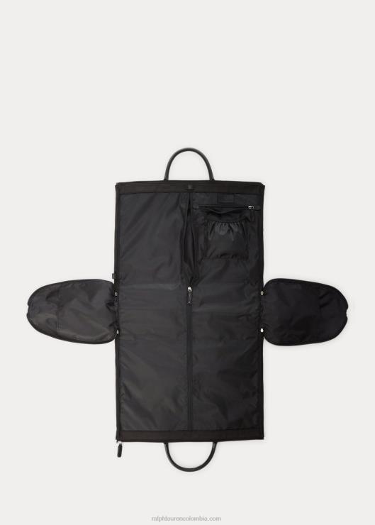 bolsa de viaje híbrida con detalles de cuero hombres negro Ralph Lauren 2XR2V2418