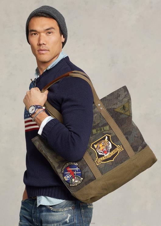 bolso de lona hombres camuflaje Ralph Lauren 2XR2V8769