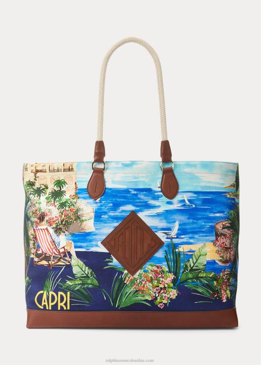 bolso shopper con detalles de piel hombres capri Ralph Lauren 2XR2V8924