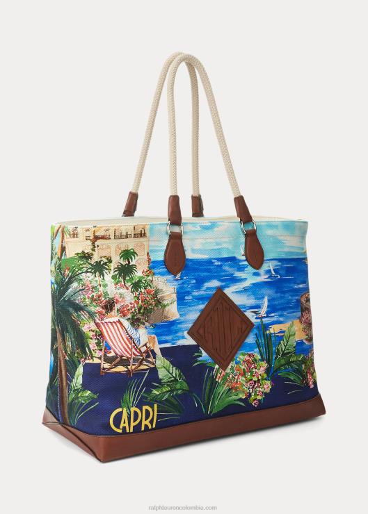 bolso shopper con detalles de piel hombres capri Ralph Lauren 2XR2V8924