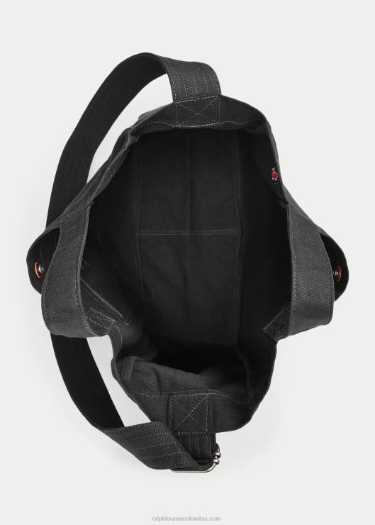 bolso shopper de lona hombres negro Ralph Lauren 2XR2V5245