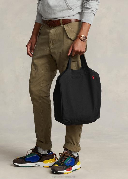 bolso shopper de lona hombres negro Ralph Lauren 2XR2V5245
