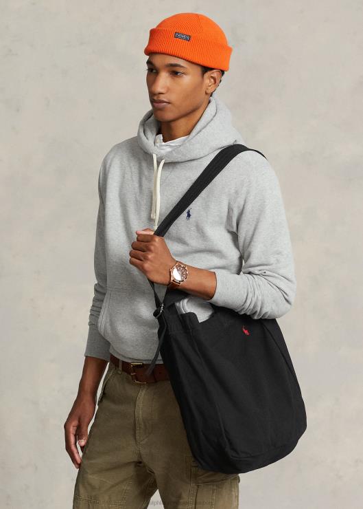bolso shopper de lona hombres negro Ralph Lauren 2XR2V5245