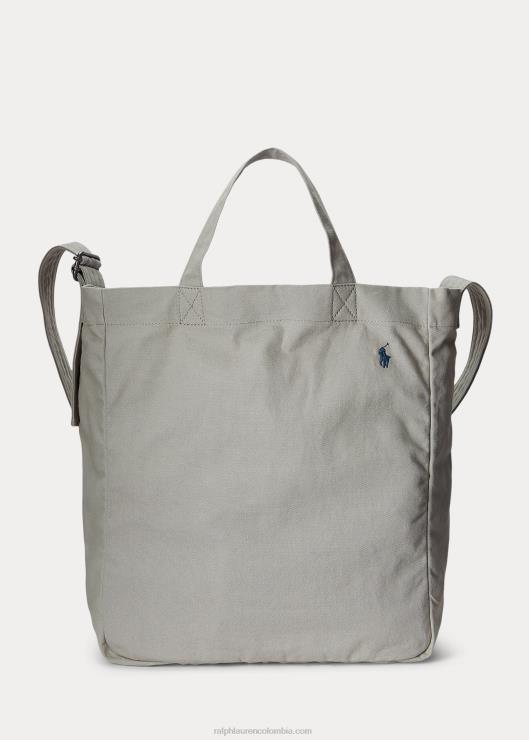 bolso shopper de lona hombres niebla gris Ralph Lauren 2XR2V5246