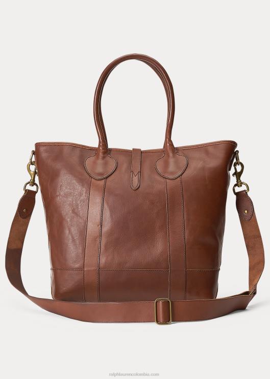 bolso shopper heritage de piel abatanada hombres sillín Ralph Lauren 2XR2V2338