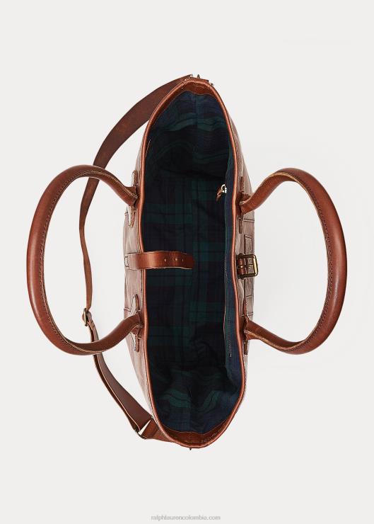 bolso shopper heritage de piel abatanada hombres sillín Ralph Lauren 2XR2V2338